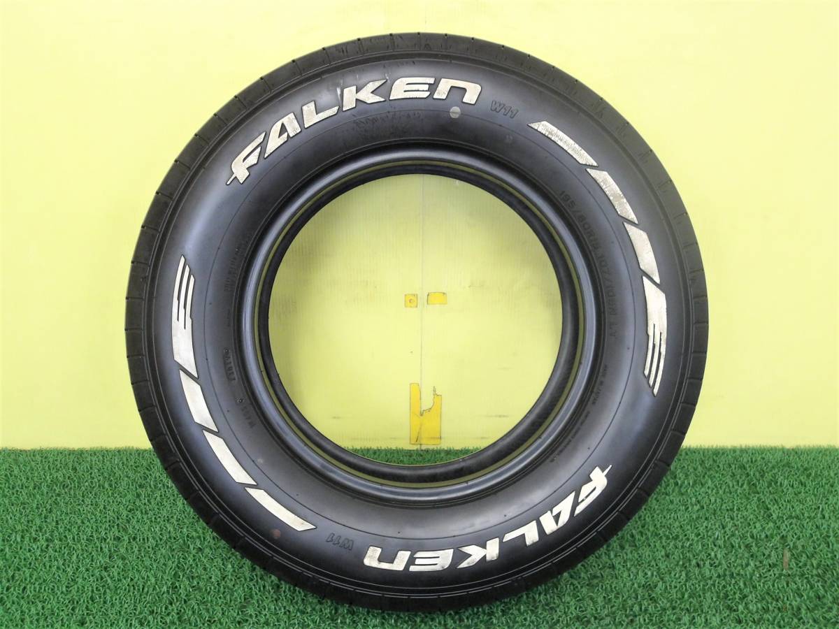 11302 中古 1本 195/80R15 107/105N LT ファルケン W11 ホワイトレター 195 80 15 195-80-15 195/80/15_画像1