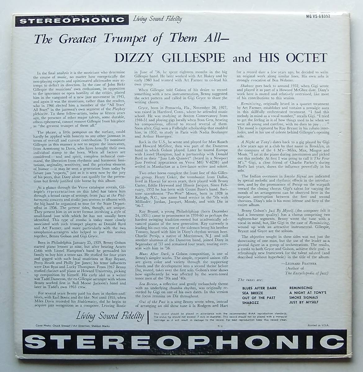 ◆ DIZZY GILLESPIE Octet featuring BENNY GOLSON / The Greatest Trumpet of Them All ◆ Verve MGVS-68352 (VRI:dg) ◆_画像2