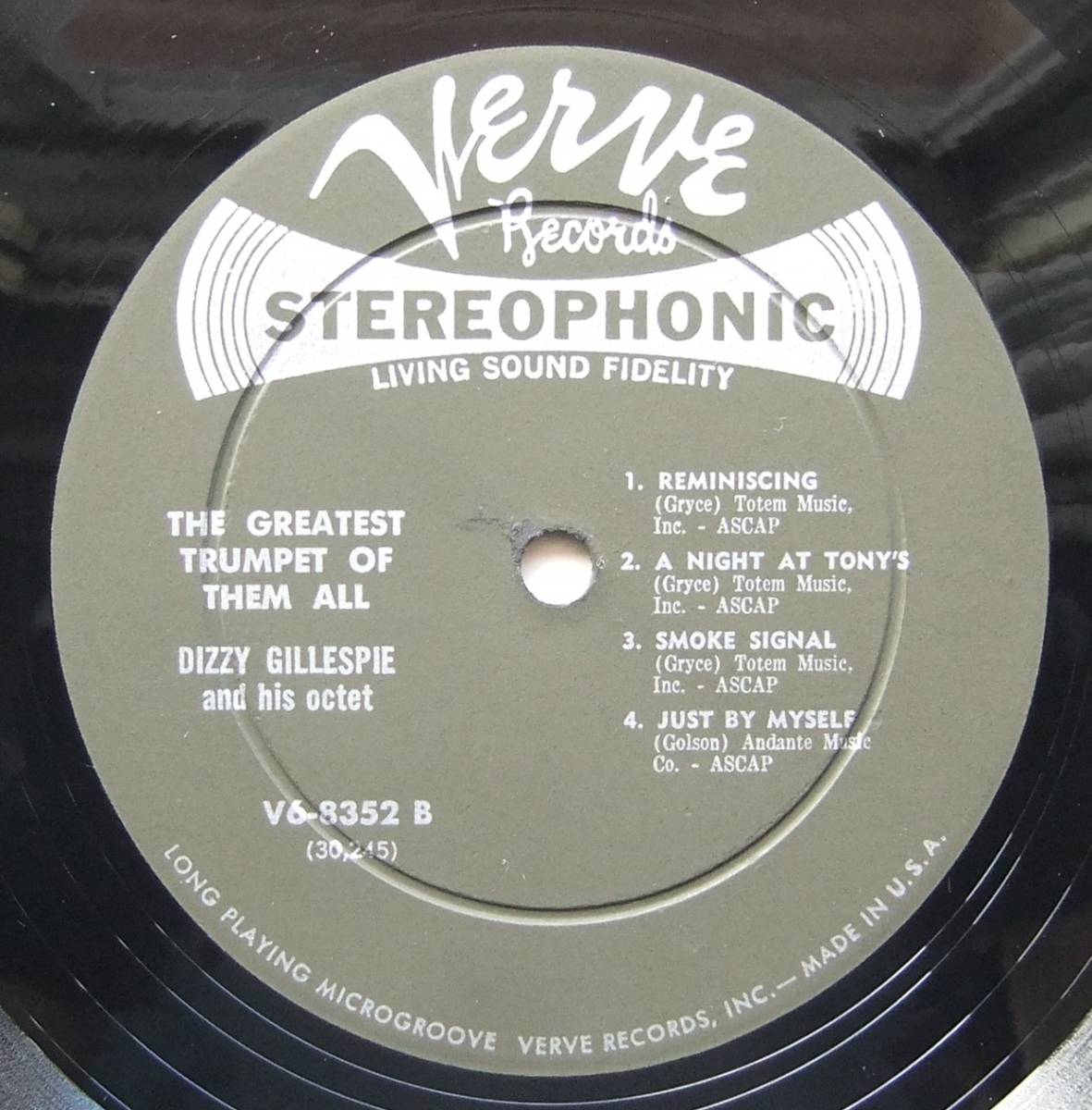 ◆ DIZZY GILLESPIE Octet featuring BENNY GOLSON / The Greatest Trumpet of Them All ◆ Verve MGVS-68352 (VRI:dg) ◆_画像4