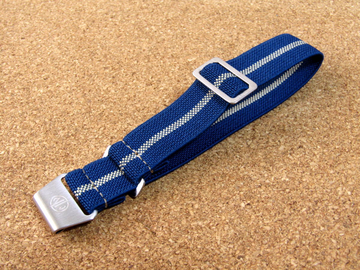 MARINE-NATIONALE/MN-STRAP！NAVY & KHAKI THICK-STRIPE 20MM！MNストラップ！※ネコポス発送で送料無料 の画像4