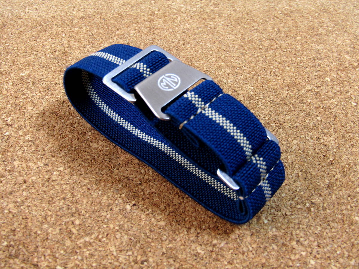 MARINE-NATIONALE/MN-STRAP！NAVY & KHAKI THICK-STRIPE 20MM！MNストラップ！※ネコポス発送で送料無料 の画像2