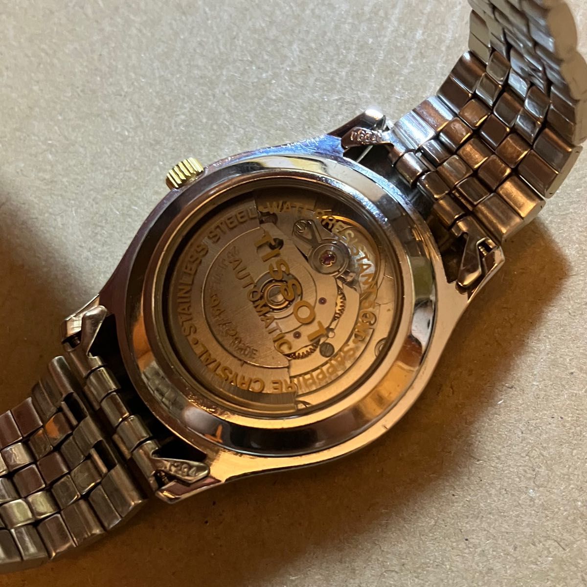 TISSOT ティソ PR50 コンビ 自動巻き ゴールド文字盤 中古品 TISSOT ティソ PR50 コンビ 自動巻き ゴールド文字盤 中古品