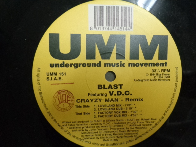 BLAST Featuring V.D.C./CRAZY MAN REMIX/4808_画像1