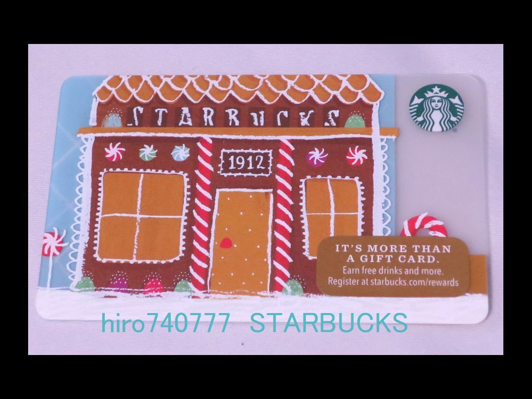 スターバックス・カード●北米限定●2016年・クリスマス・ホリデー●お菓子の家●海外スタバ_画像1