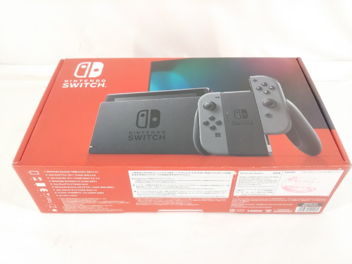 Nintendo Switch 新型 本体 Joy-Con(L)/(R) グレー 中古現状品【1円