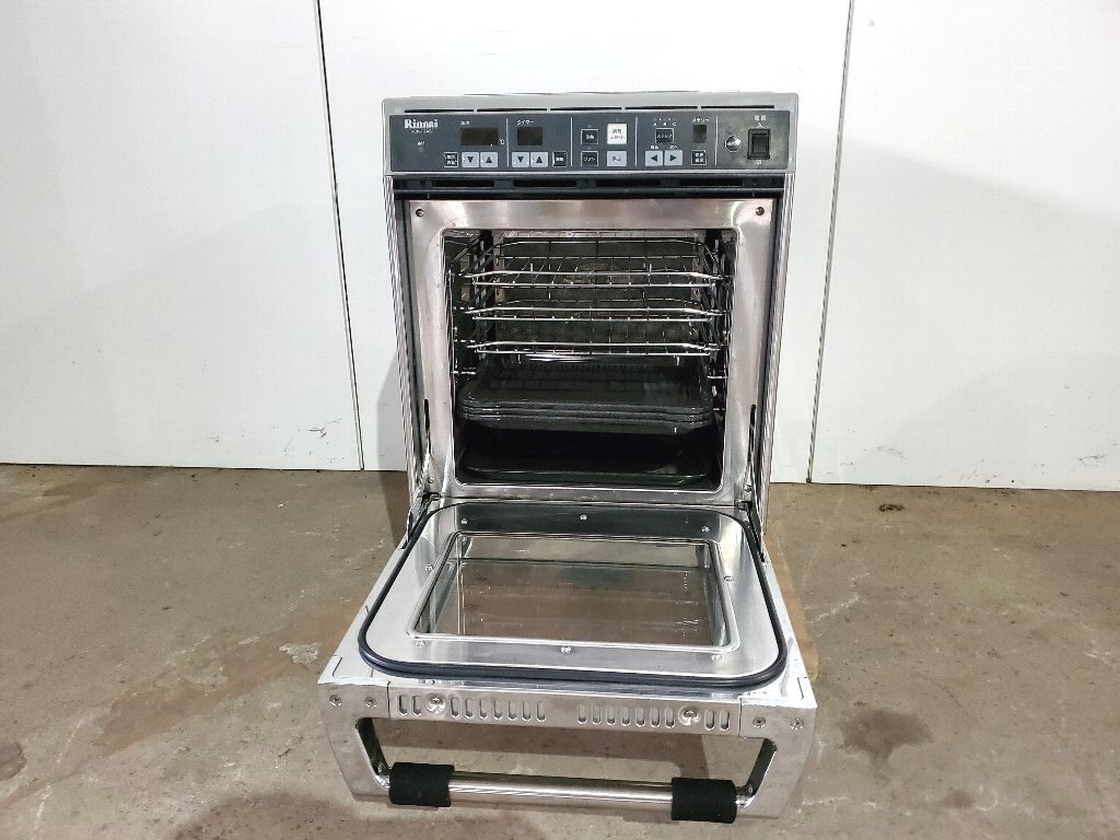 ***h052 Rinnai Rinnai gas high speed oven RCK-10AS 2018 year made city gas navy blue Beck desk business use kitchen operation verification ending!**