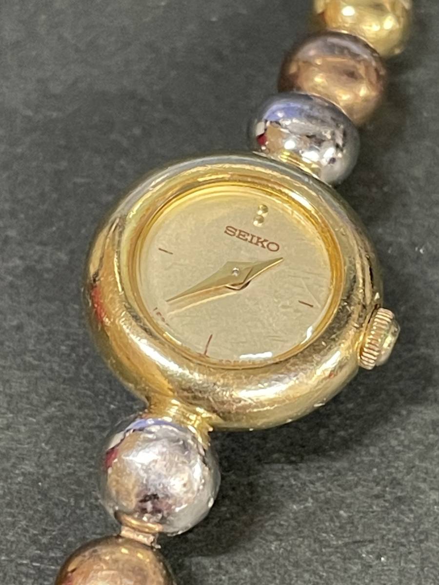 ★コレクター必見 SEIKO セイコー ブレスレット風 腕時計 レディース アクセサリー 飾り ジャンク 部品取り コレクション M0925●3_画像1