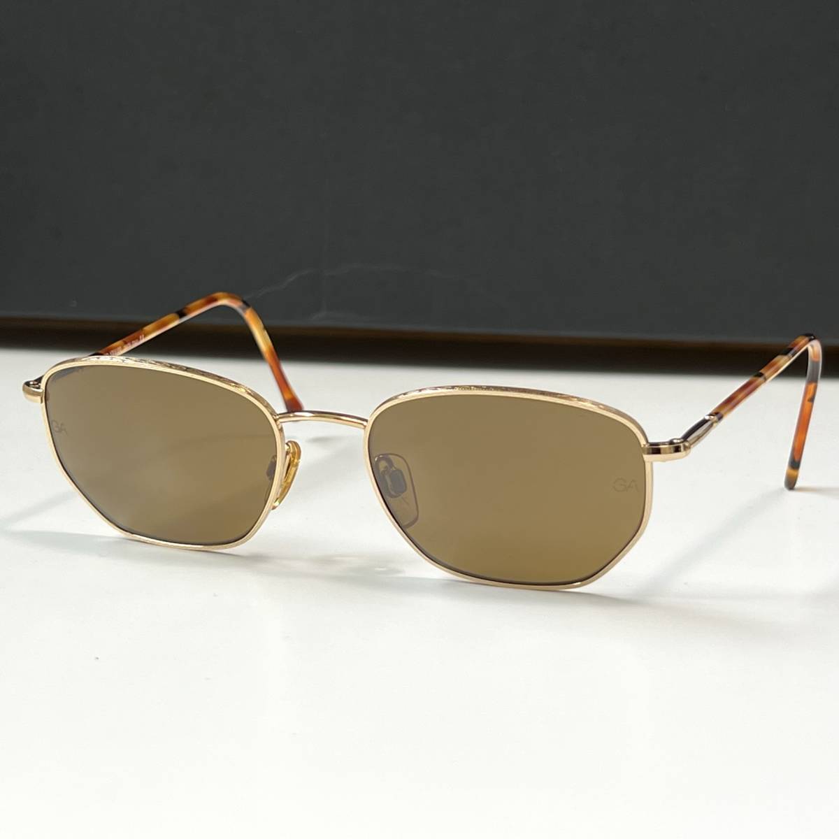 ◆OLD GIORGIO ARMANI ジョルジオ アルマーニ サングラス ヴィンテージ 641 743 ゴールド×べっ甲柄 eyewear オールド  メガネ 眼鏡