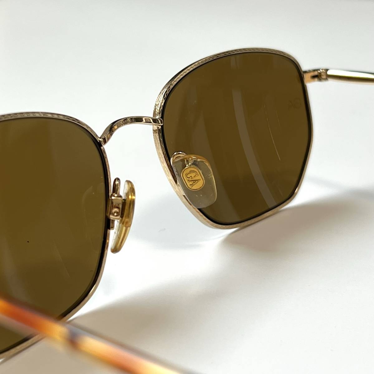 *OLD GIORGIO ARMANIjoru geo Armani sunglasses Vintage 641 743 Gold × tortoise shell pattern eyewear Old glasses glasses 