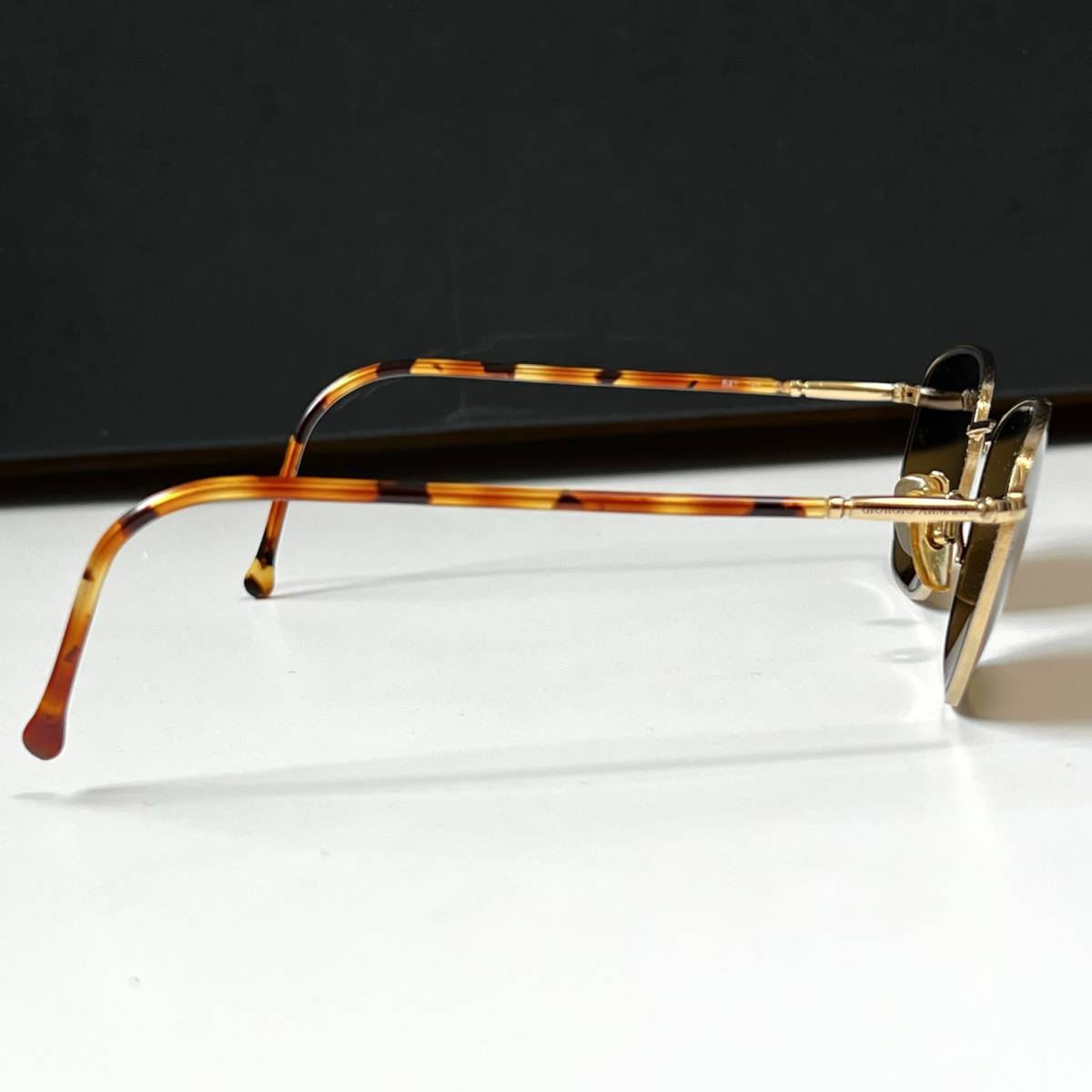 *OLD GIORGIO ARMANIjoru geo Armani sunglasses Vintage 641 743 Gold × tortoise shell pattern eyewear Old glasses glasses 