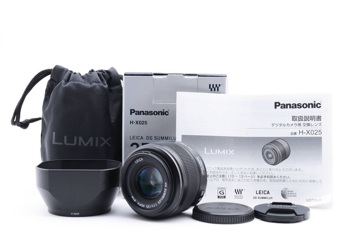 Panasonic LUMIX LEICA DG SUMMILUX 25mm／F1.4 H-X025 ASPH. 単焦点レンズ パナソニック ルミックス [美品] #770A