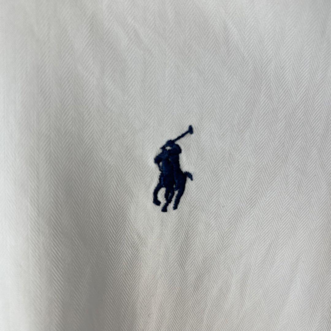 希少】ラルフローレン 刺繍ロゴ 長袖 BDシャツ ホワイト 美品|PayPay