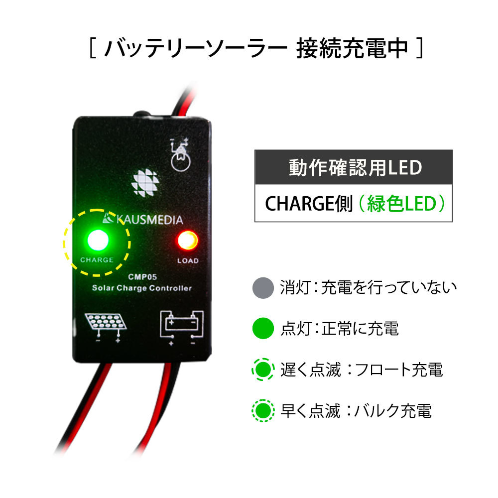 20W ソーラー充電 20Ah バッテリー 充電セット 発電蓄電 非常用 電源確保 ディープサイクルバッテリー_画像7