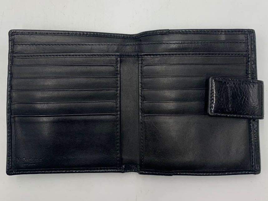 品多く YSL イヴ・サンローラン 二つ折り財布 ダブルホック ブランド