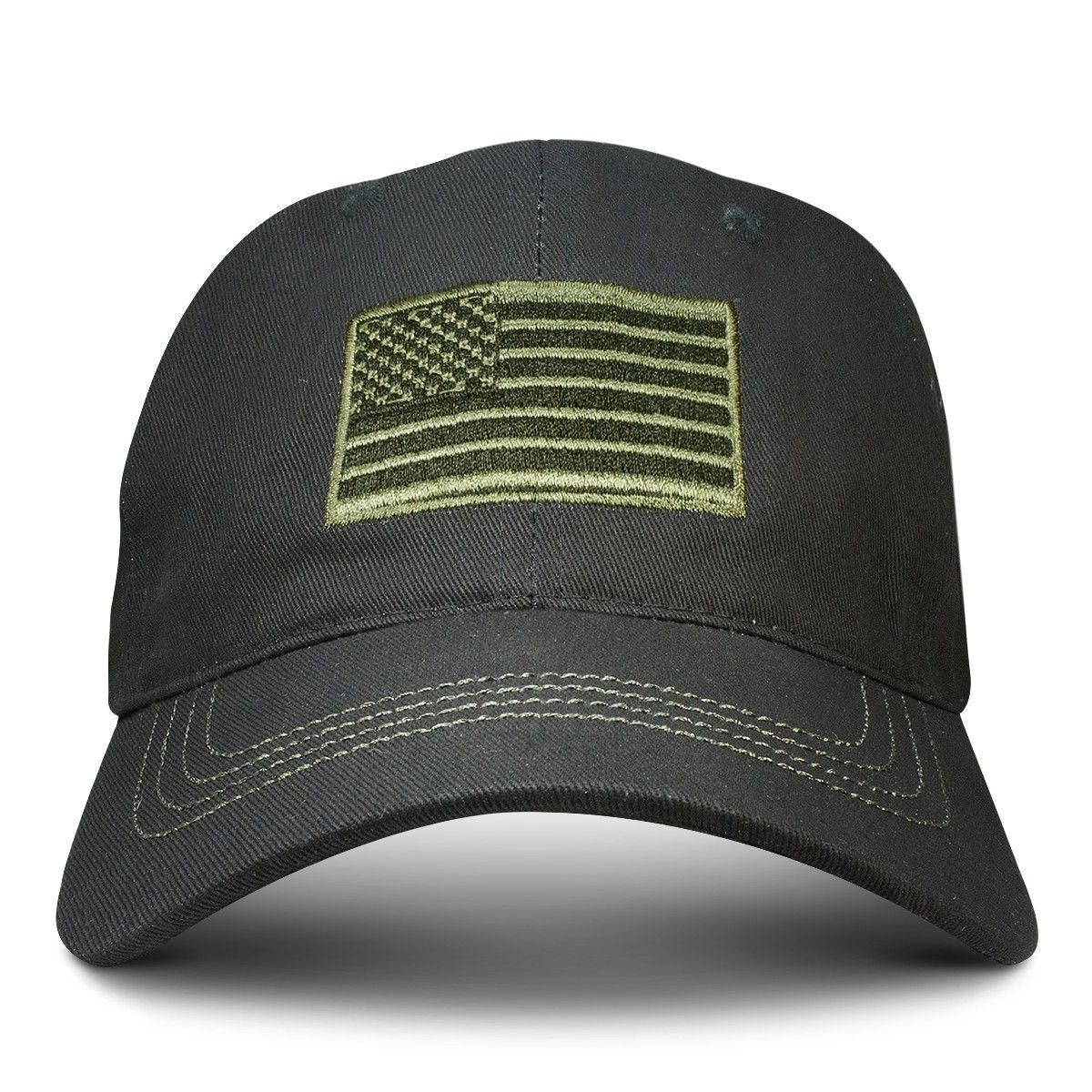 U.S.AMERICAN FLAG CAP アメリカンフラッグ キャップ 帽子 ミリタリーキャップ アーミーキャップ ブラック