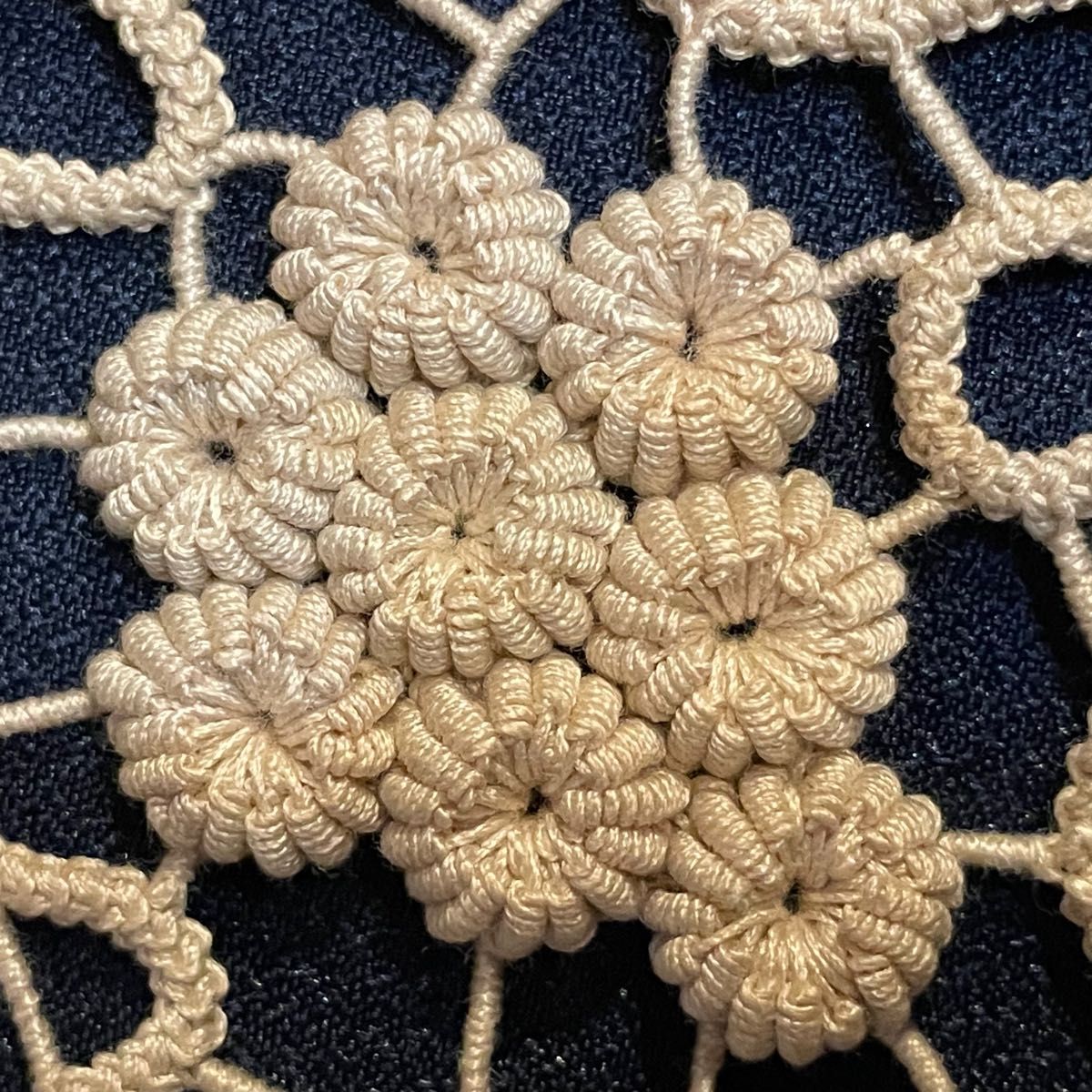ハンドメイド ルーマニアンレース スクウェア ドイリー ルーマニアン