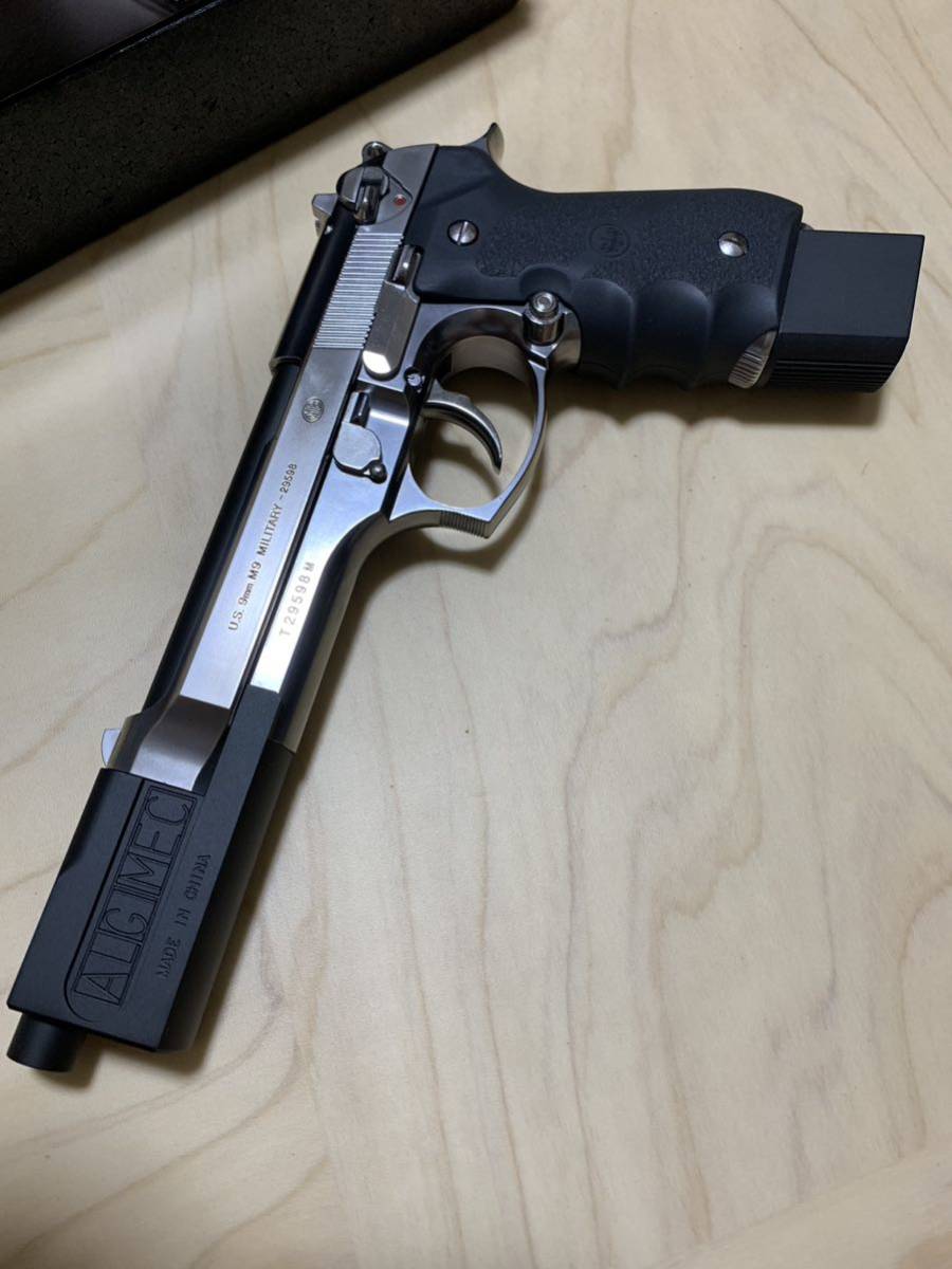 東京マルイM92Fクロームステンレス レオン風カスタム 管52 東京マルイM92Fクロームステンレス レオン風カスタム 管52