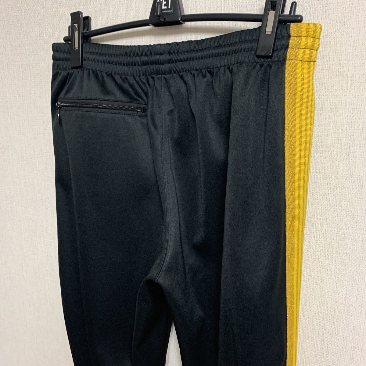 Needles トラックパンツ ナロー ブラック×イエロー ネペンテス Needles トラックパンツ ナロー ブラック×イエロー ネペンテス