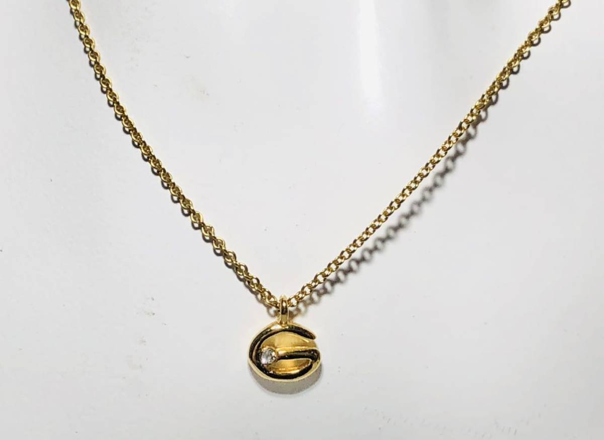  beautiful goods GIVENCHYji van si.G Logo necklace Gold 