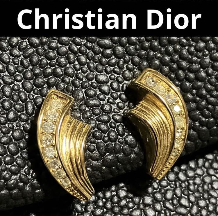 新品即決 ディオール Dior Christian 【m】美品 イヤリング