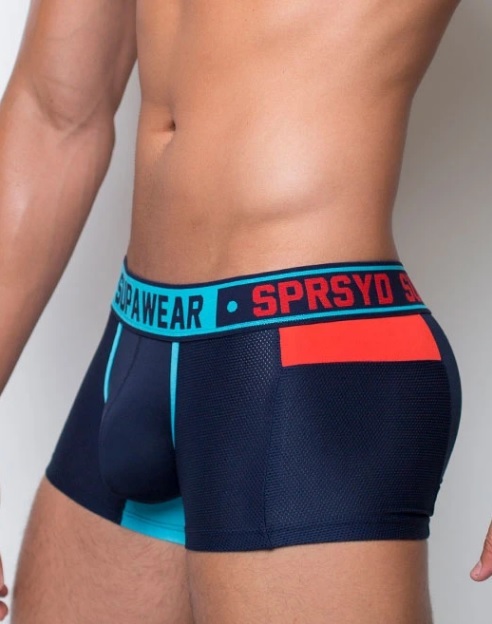 即決正規品新品 スパウエア SUPAWEAR CYBORG TRUNK -CYBER CYAN -S-ネイビーブルー ボクサートランク 現品表記サイズ S_画像3