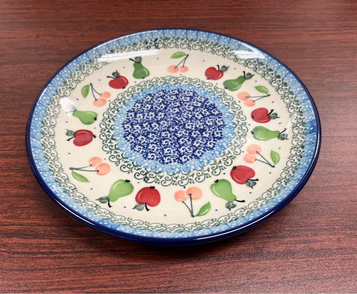 20cmプレート お皿 フルーツ柄 ポーランド陶器 ポーランド食器 20cmプレート お皿 フルーツ柄 ポーランド陶器 ポーランド食器