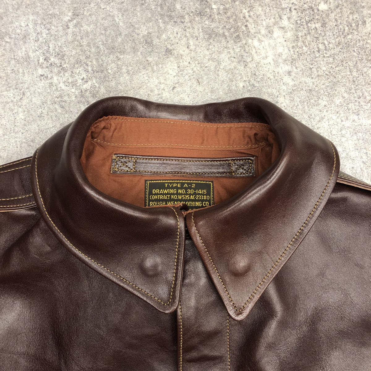 ●BUZZ RICKSON'S バズリクソンズ Type A-2 POUGHKEEPSIE LEATHER COAT CO,INC ミリタリー フライト ジャケット レザー 馬革 30-1415 104_画像5