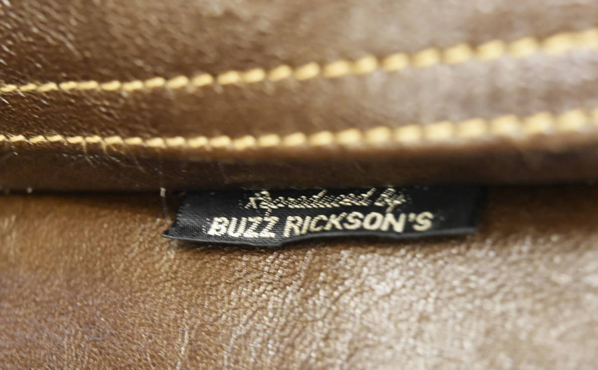 △ BUZZ RICKSON'S バズリクソンズ ハンドペイント A-2 A2 フライトジャケット BR80589 size40 茶 ブラウン 103_画像9