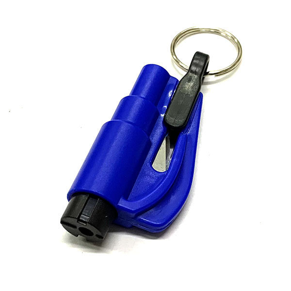  Rescue Hammer key holder urgent .. for glass hammer automobile urgent seat belt cutter attaching in car .. included . tool blue free shipping 