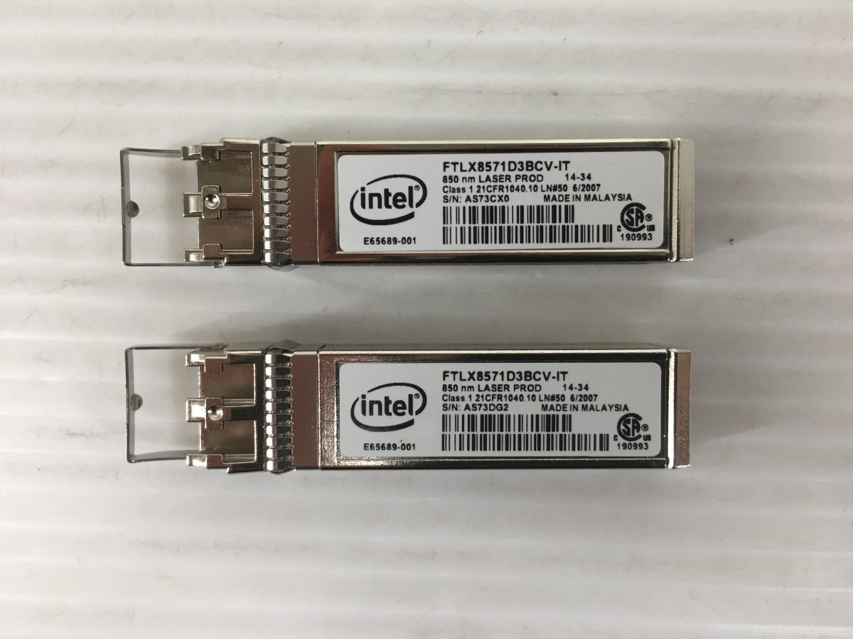 【即納/送料無料】 Intel X520-DA2 10Gbps Dual Port Ethernet Server Adapter ＋ FTLX8571D3BCV-IT ×２ 【中古パーツ/現状品】(SV-I-253)_画像4