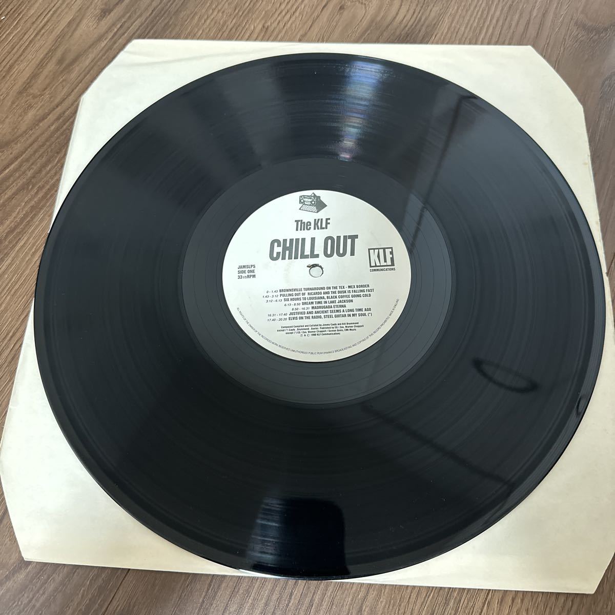 稀少UK盤チラシ付LP!! THE KLF CHILL OUT チルアウト JAMS LP5 レコード AMBIENT アンビエント 名盤 ORIGINAL_画像5