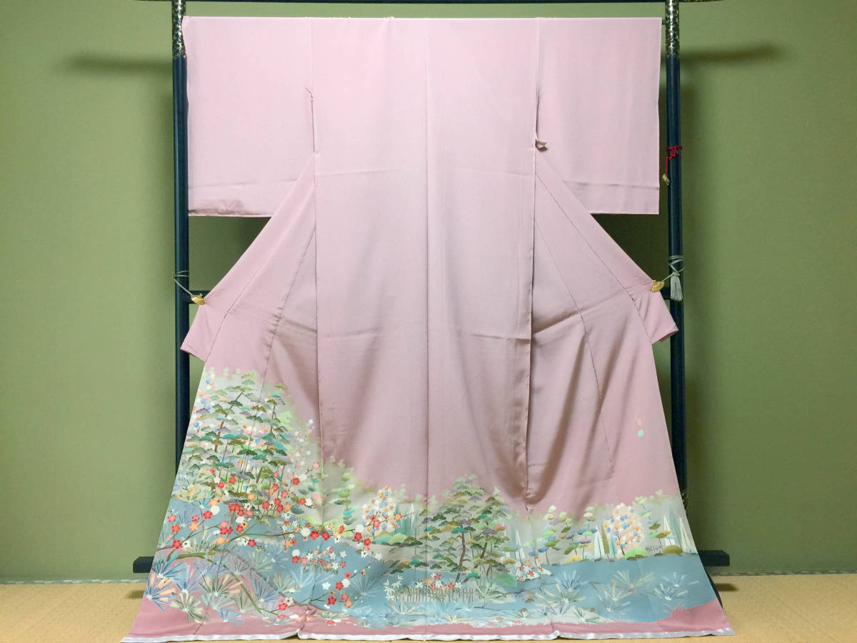 日本未発売】 ◇◇ 友禅色留袖 新品未仕立て 松川義男作 ◇◇ 留袖