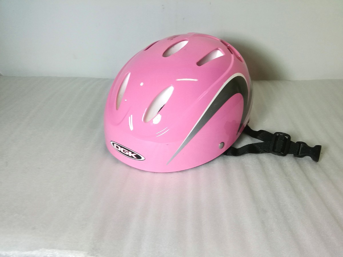 OGK　子供用　自転車用ヘルメット　KIDS-X7　ピンク色　（サイズ53～54センチ未満）中古_画像1