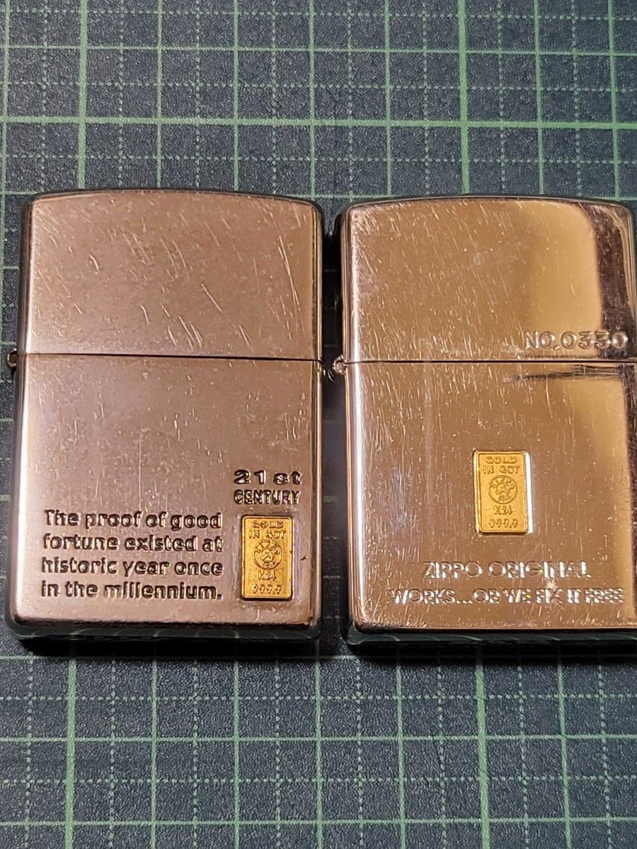 ZIPPO ジッポーライター オイルライター 純金 k24 インゴット付き セット ZIPPO ジッポーライター オイルライター 純金 k24 インゴット付き セット