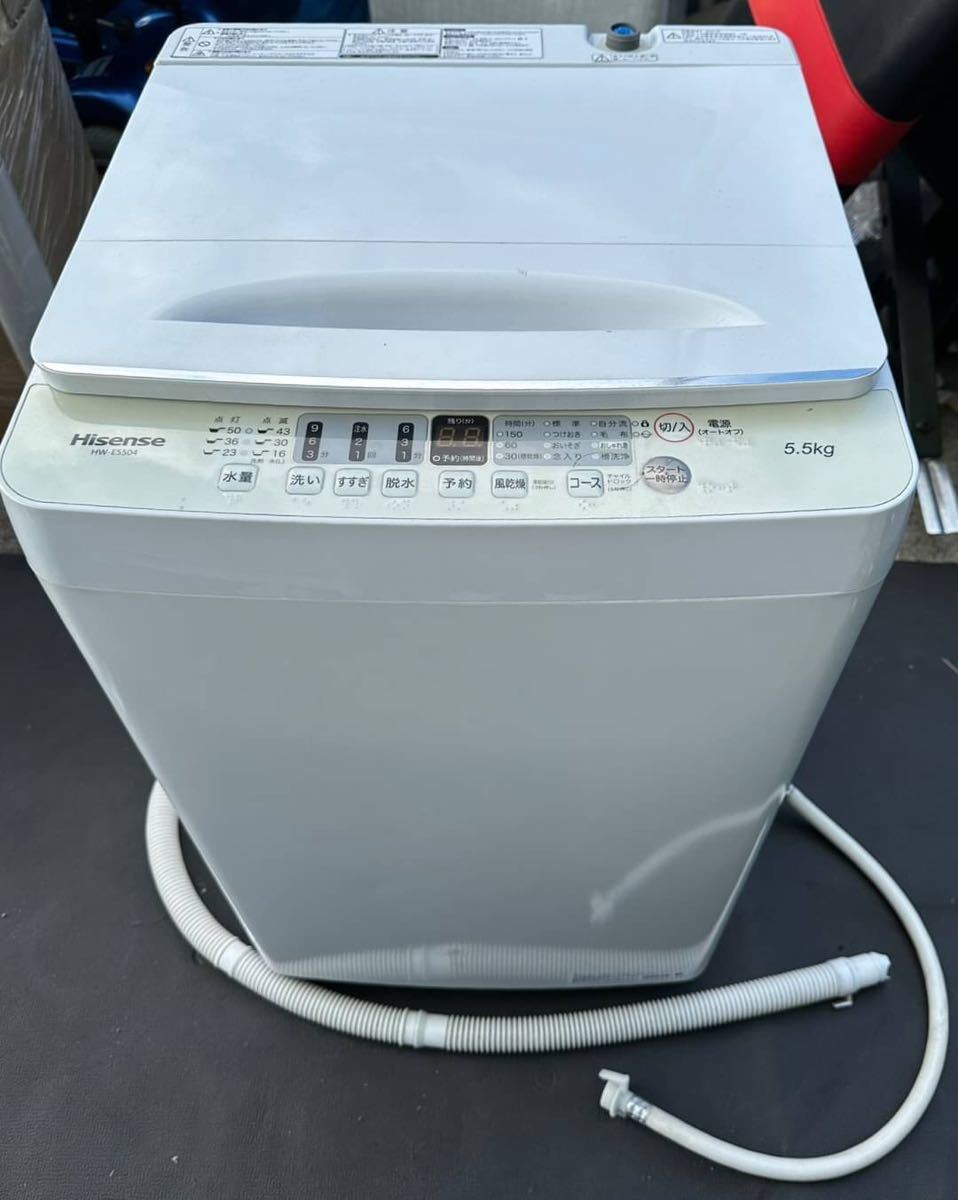 ○G8950 ハイセンス Hisense 全自動洗濯機 5.5kg HW-E5504 22年製○の画像1