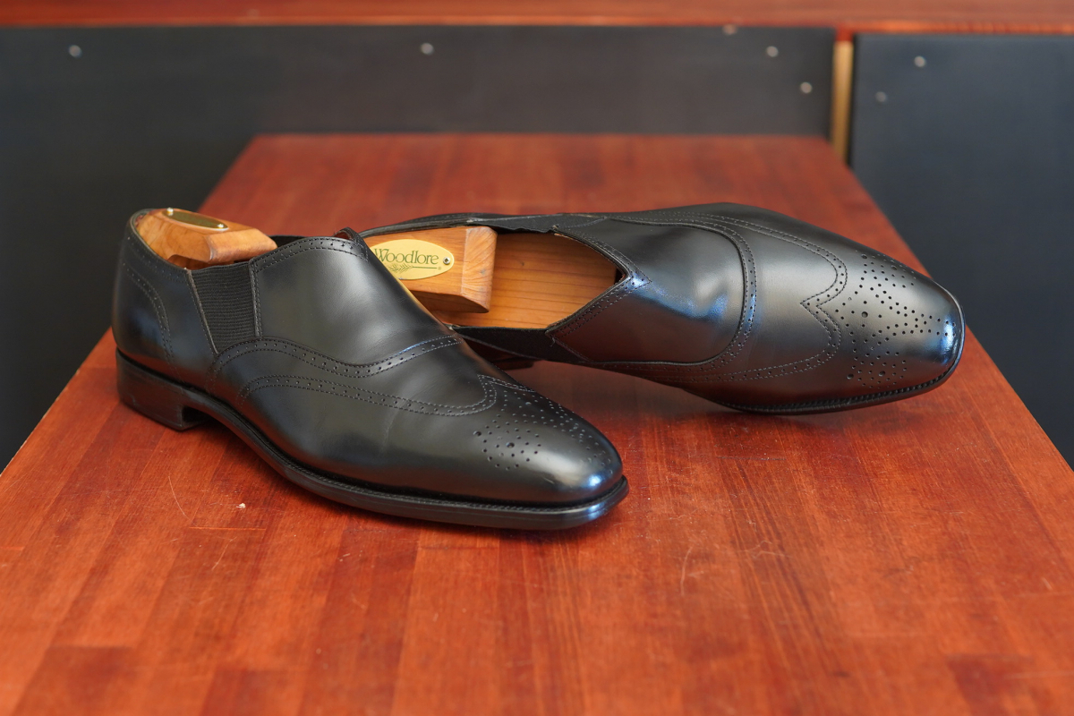 EDWARD GREEN* Edward Green *ATTLEE*a Terry *6C*24~24.5. corresponding * black * black * side ela stick * leather sole * Britain 