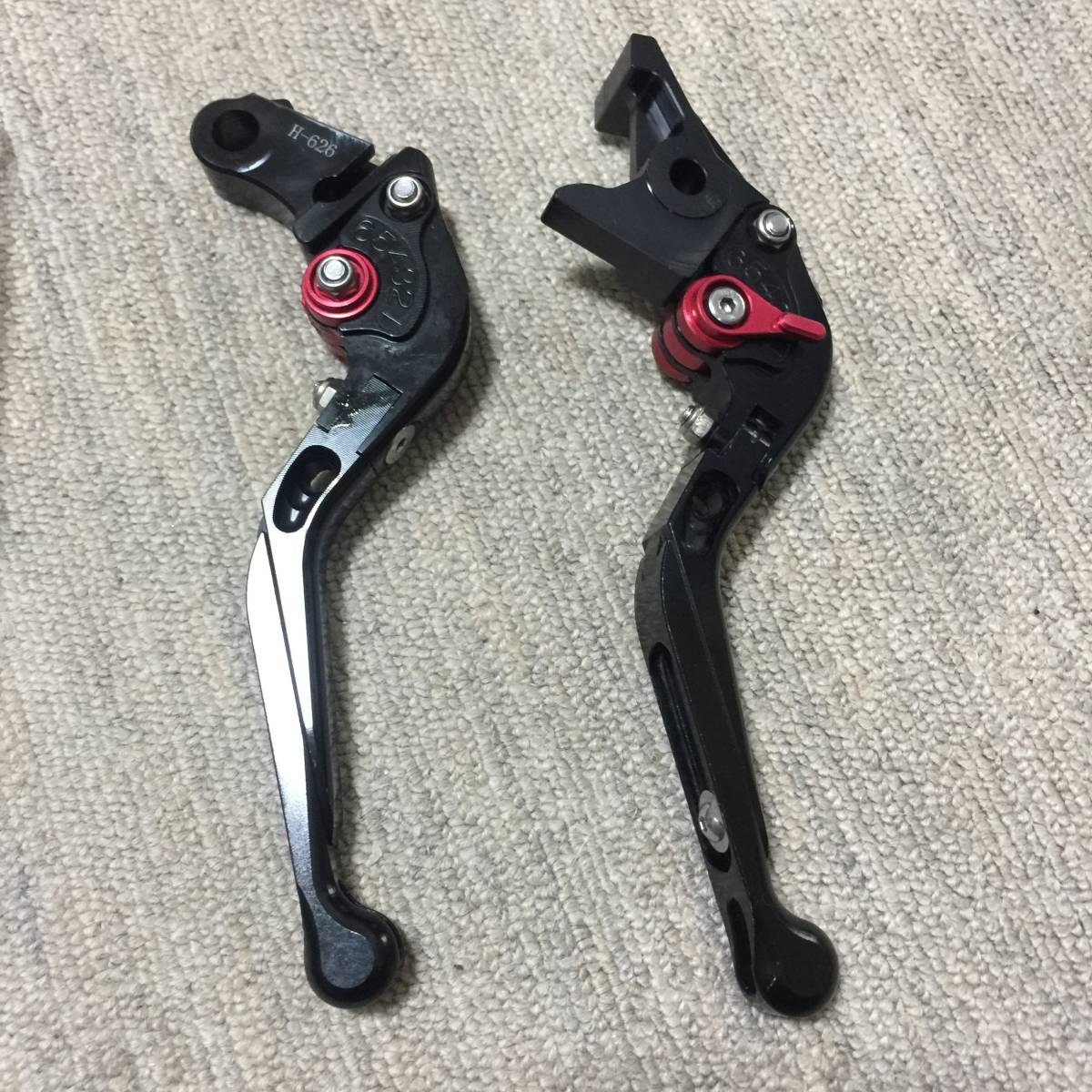 honda custom lever set バイクレバー 2点 未使用等_H-626