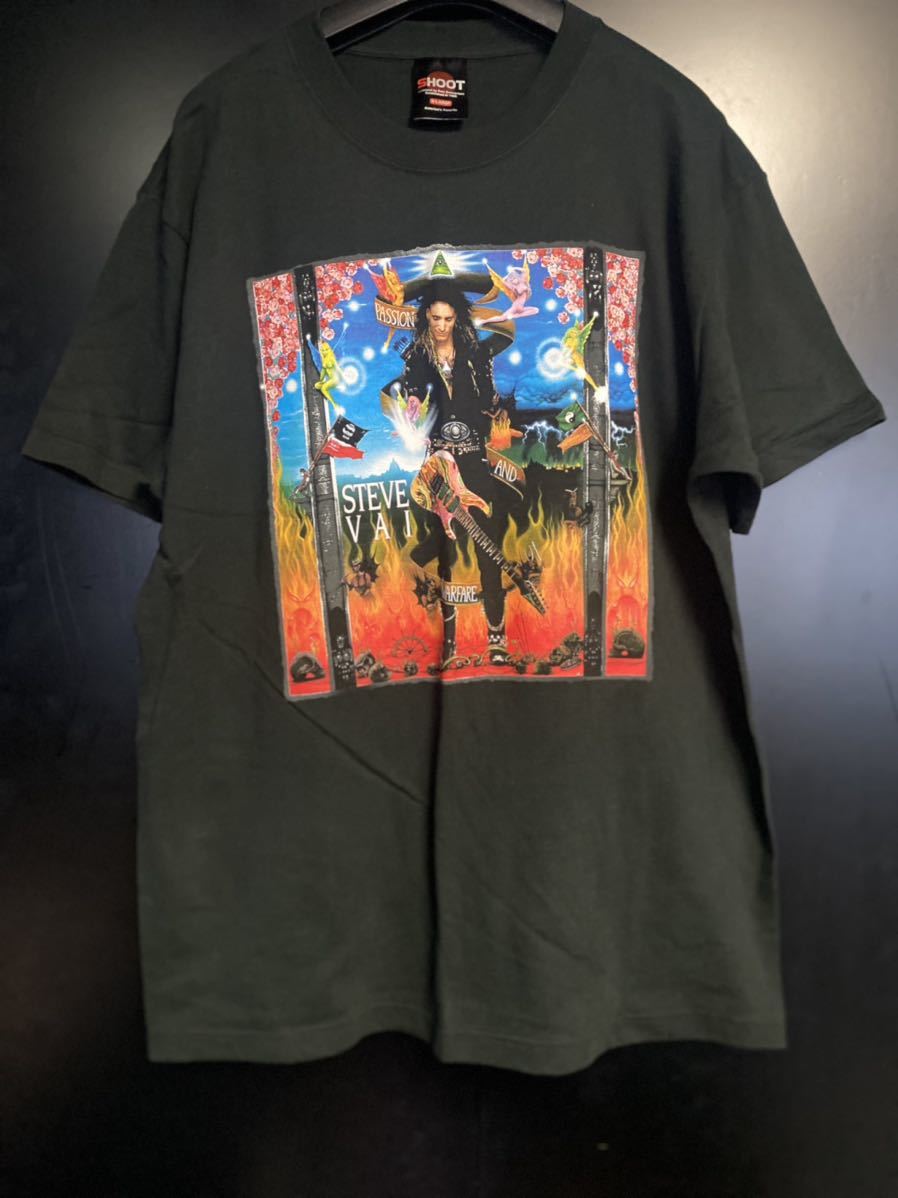 激レア STEVE VAI Tシャツ ヴィンテージ サイズXL スティーブヴァイ　バンドTシャツ　ブラック　_画像1