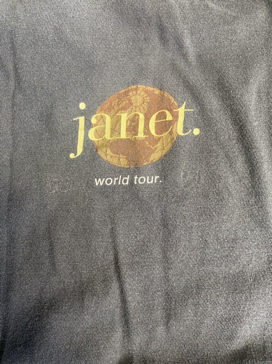 希少90'S当時物JANET JACKSON Tシャツ ヴィンテージ サイズL ブラック　ジャネットジャクソン コピーライト　MADONNA USA製 オフィシャル_画像4