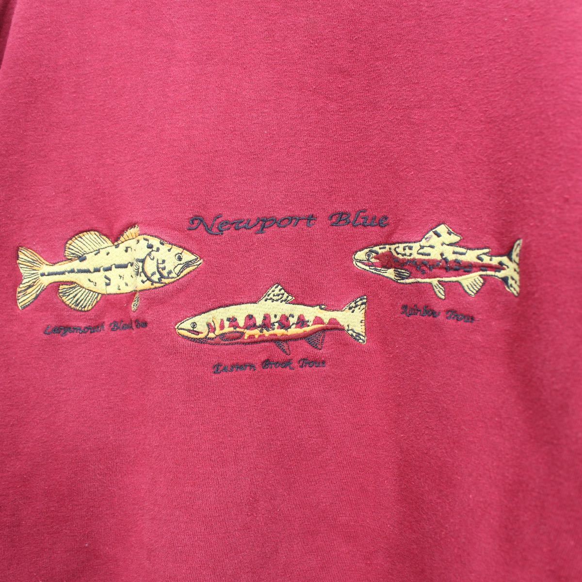 USA VINTAGE NEWPORT B・L・U・E FISH EMBROIDERY DESIGN SWEAT SHIRT/アメリカ古着お魚刺繍デザインスウェット