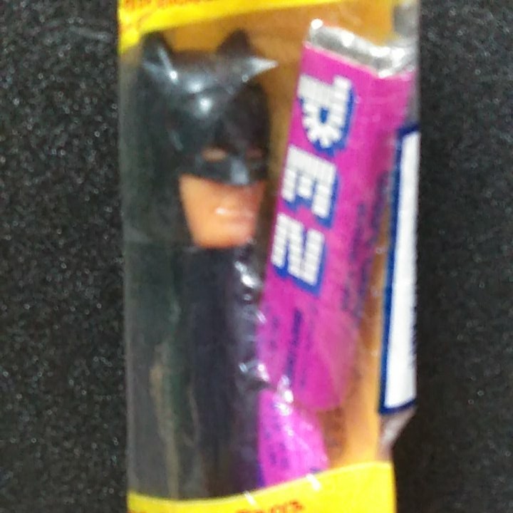 古いPEZ 旧旧顔 黒バットマン 足付 袋入り未開封品 個人保管品_画像2