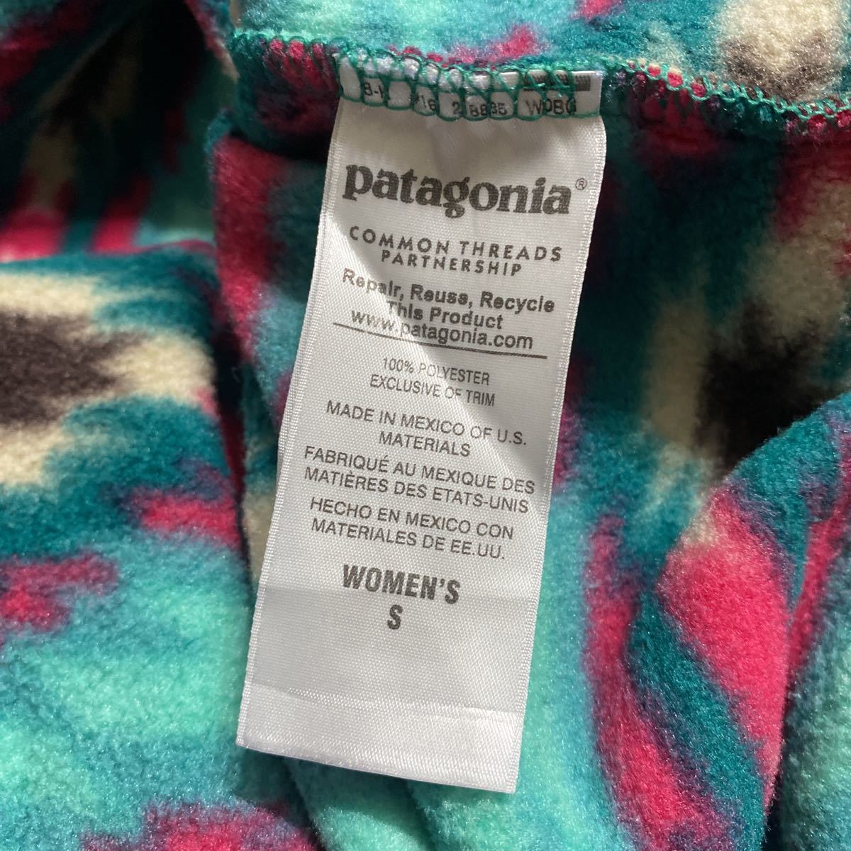 Patagonia 総柄 ライト ウェイト シンチラ スナップT S ネイティブ プルオーバー フリース ジャケット パタゴニア_画像7