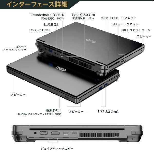 新品 GPD WIN Max2 10.1型/Ryzen 7-6800U/16GB/SSD1TB/Windows 11 アイアンブラック　GPDWINMAX2-16-10R　ポータブルゲーミングPC_画像2