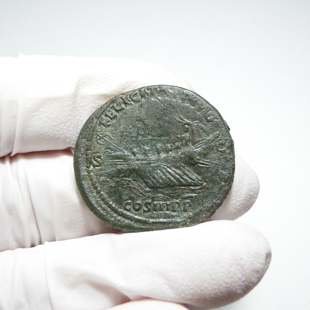 【古代ローマコイン】Hadrian（ハドリアヌス）クリーニング済 ブロンズコイン 銅貨 ドゥポンディウス(yrp7VDG9N2)_画像5