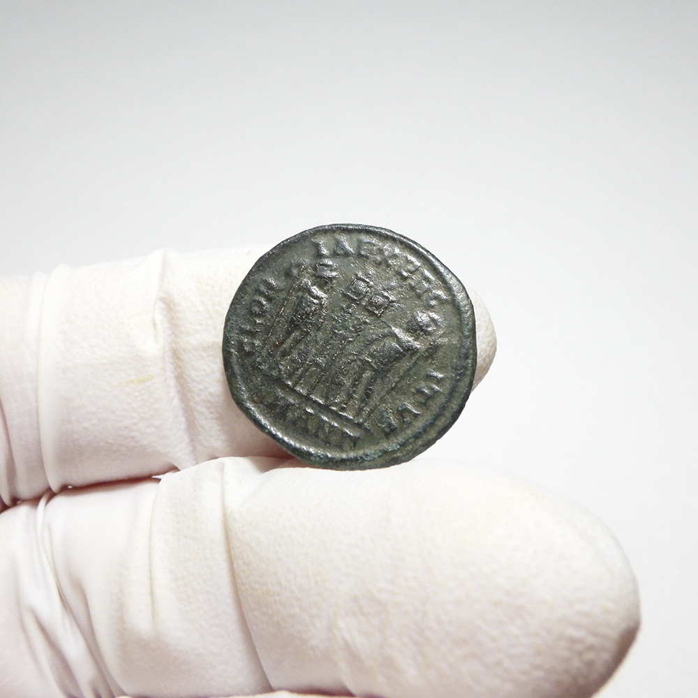 【古代ローマコイン】Constantine I（コンスタンティヌス1世）クリーニング済 ブロンズコイン 銅貨 フォリス(6m8jDgrCij)_画像6