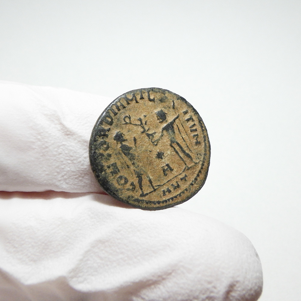 【古代ローマコイン】Maximian（マクシミアヌス）クリーニング済 ブロンズコイン 銅貨 アントニニアヌス (HSfTaV3nbk)_画像7