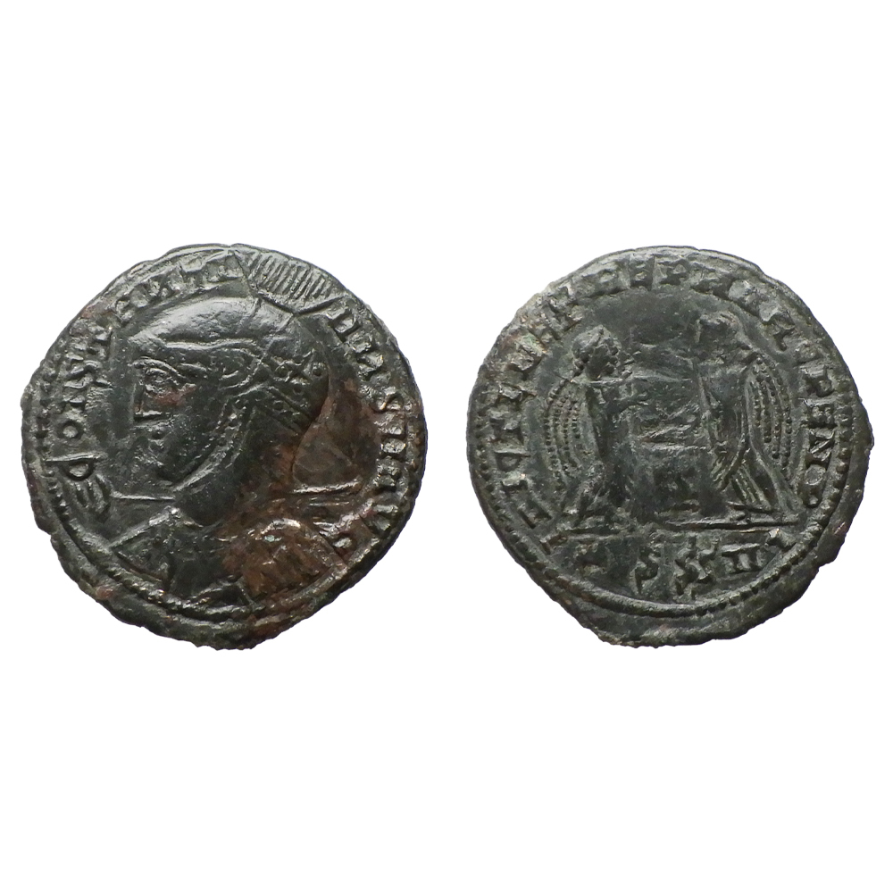 【古代ローマコイン】Barbarian（野蛮人のコイン）クリーニング済 ブロンズコイン 銅貨 フォリス(b_YVGrEeea)_画像1