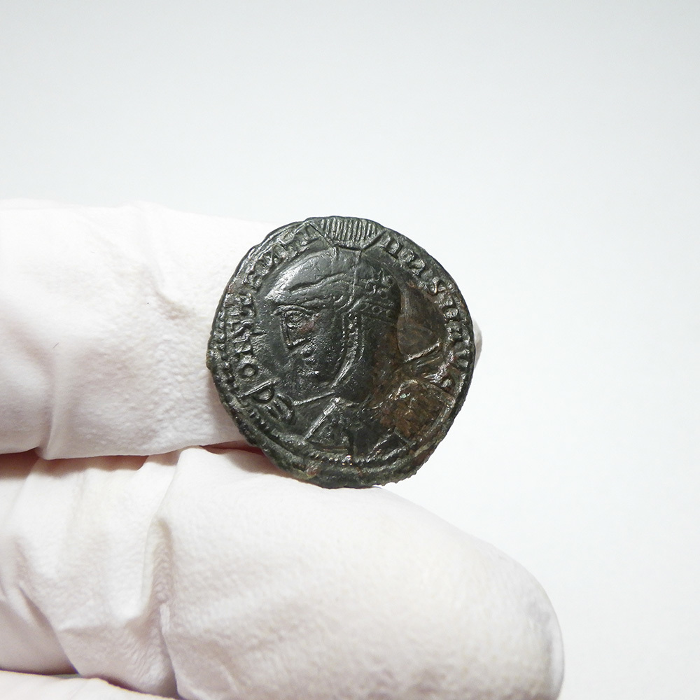 【古代ローマコイン】Barbarian（野蛮人のコイン）クリーニング済 ブロンズコイン 銅貨 フォリス(b_YVGrEeea)_画像4
