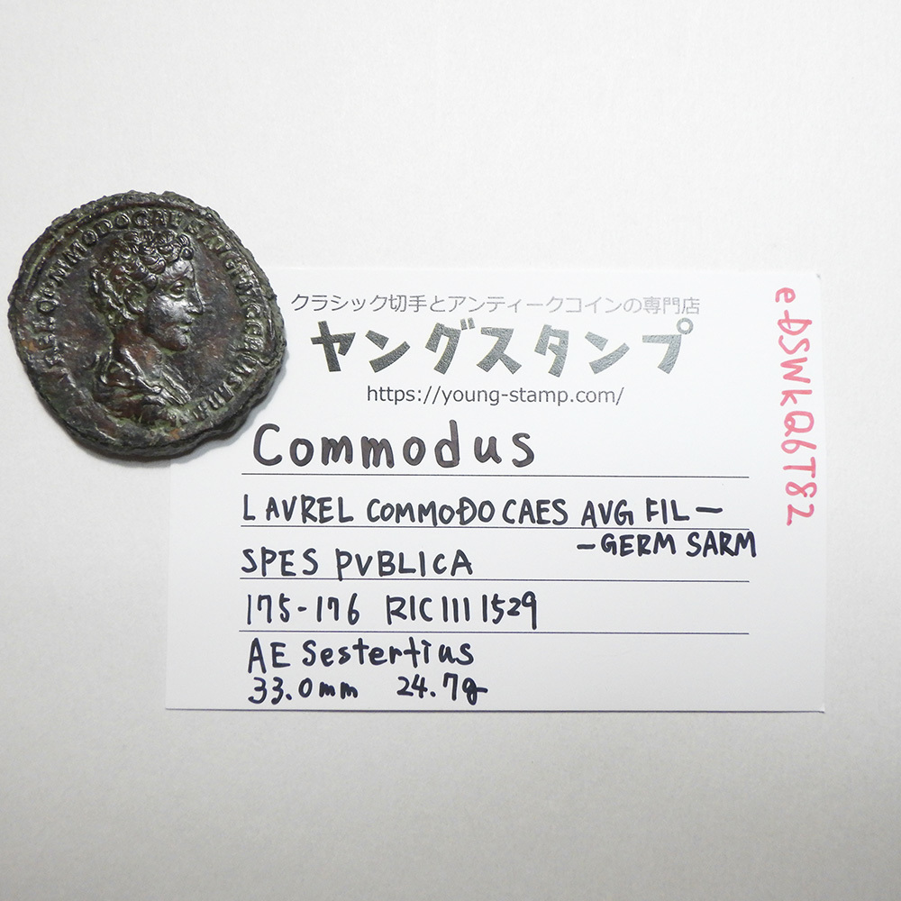 【古代ローマコイン】Commodus（コンモドゥス）クリーニング済 ブロンズコイン 銅貨 セステルティウス(eDSWkQ6T82)_画像9
