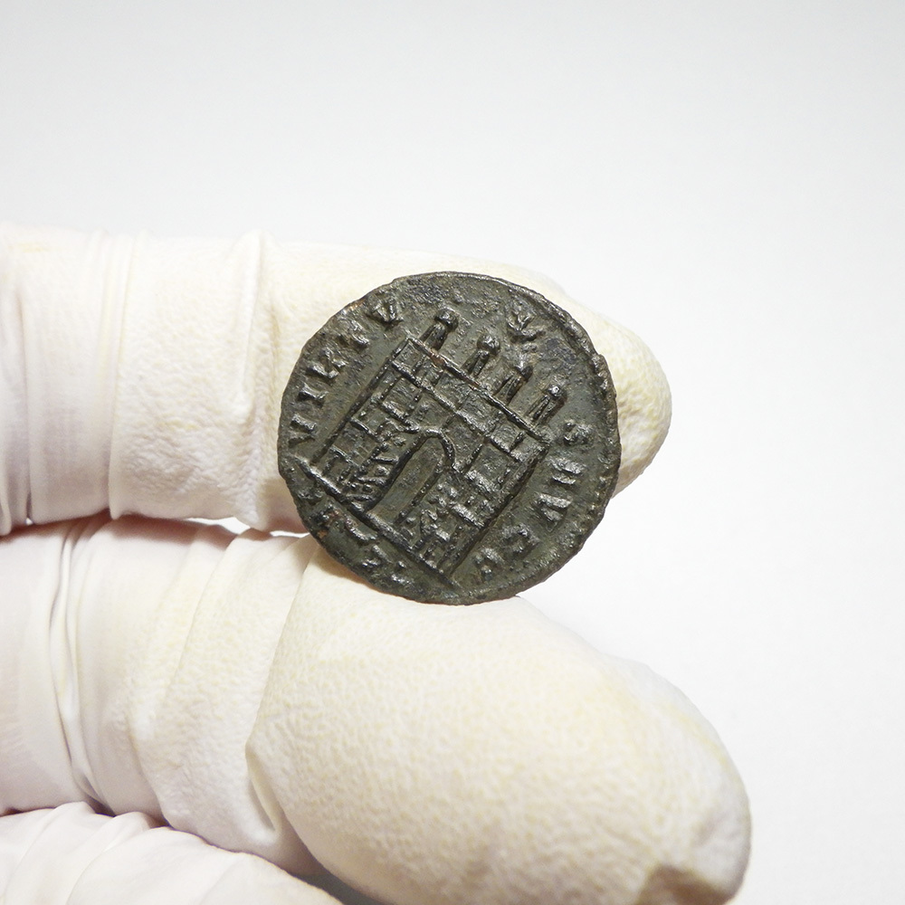 【古代ローマコイン】Constantine II（コンスタンティヌス2世）クリーニング済 ブロンズコイン 銅貨 フォリス(cgH8TXLRCM)_画像6